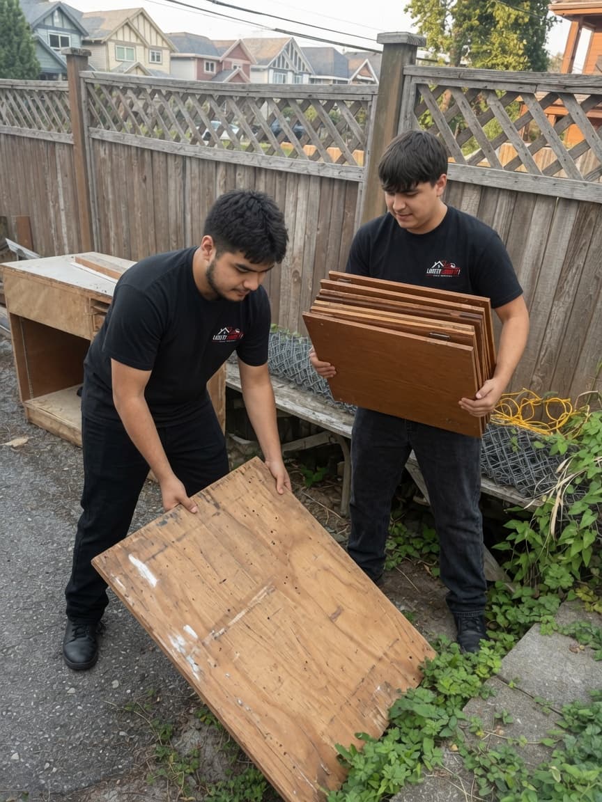 Love It or Junk It team removing unwanted items